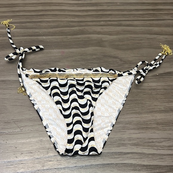 VICTORIA’S SECRET BLACK WHITE GOLD BIKINI SMALL - Picture 8 of 15
